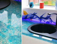 Deep Cast Kitchen Surfaces with Glitter Effect Thumbnail